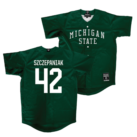 Michigan State Baseball Green Jersey - Ryan Szczepaniak | #42
