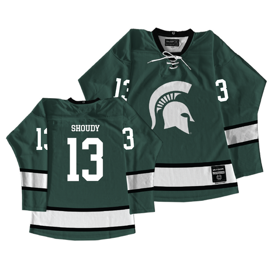 Michigan State Men's Ice Hockey Green Jersey - Tiernan Shoudy | #13