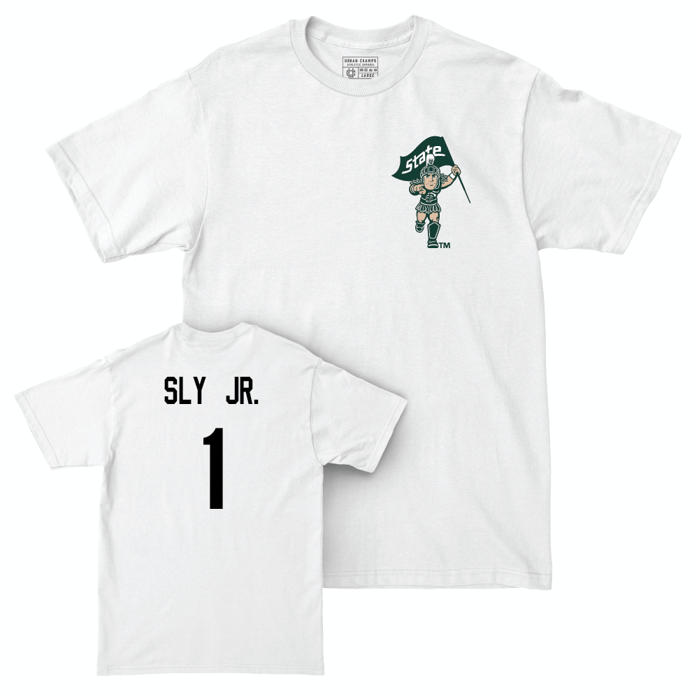 Men's Soccer White Sparty Comfort Colors Tee  - Michael Sly Jr.