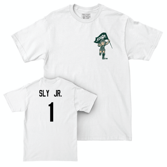 Men's Soccer White Sparty Comfort Colors Tee  - Michael Sly Jr.