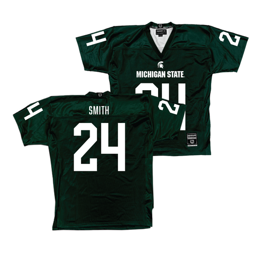 Green MSU Football Jersey  - Shawn Smith