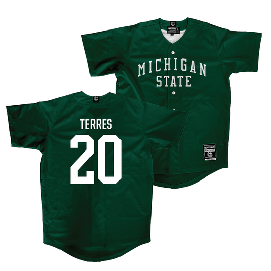 Michigan State Baseball Green Jersey - Jayden Terres | #20