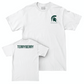 MSU Men's Track & Field White Logo Comfort Colors Tee  - Dylan Terryberry