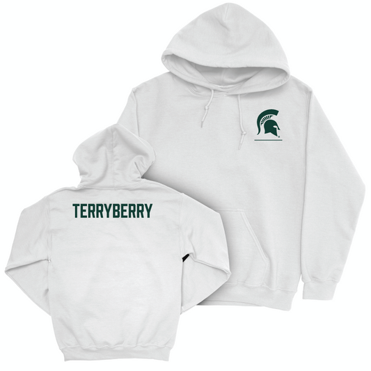 MSU Men's Track & Field White Logo Hoodie  - Dylan Terryberry