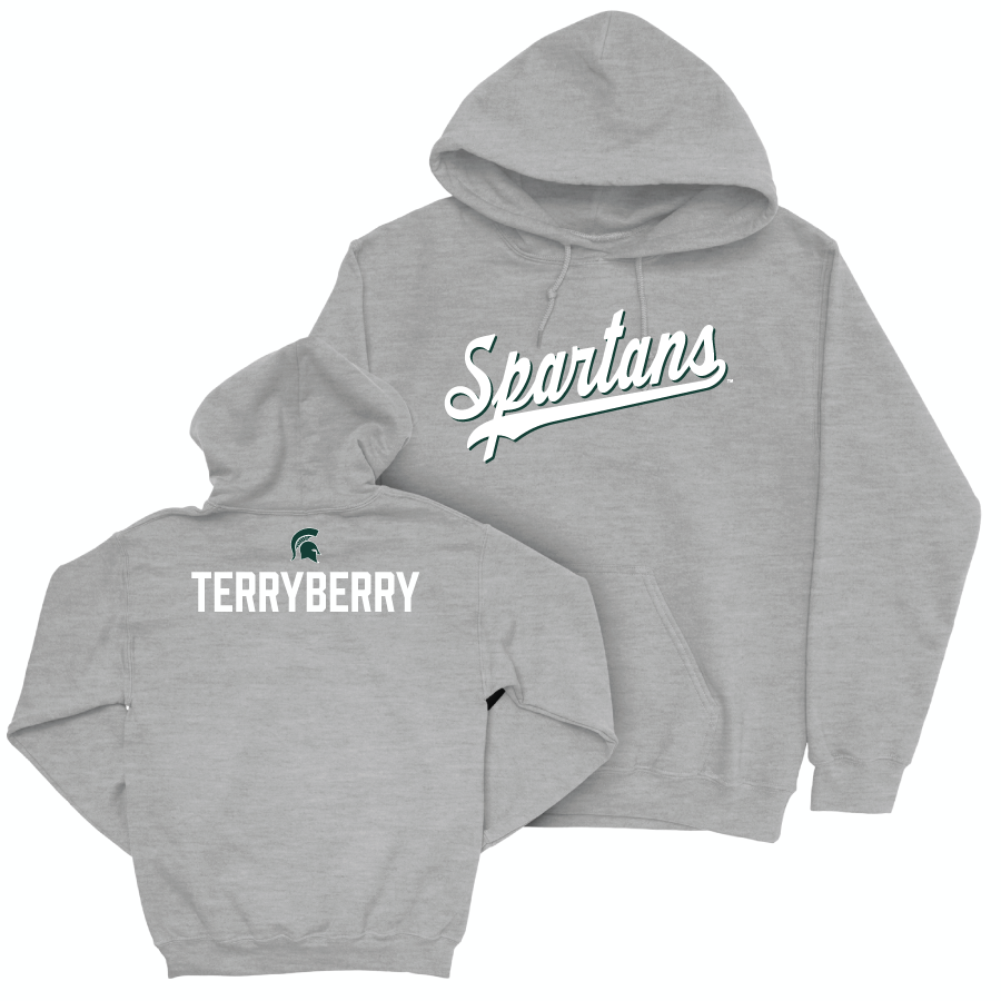 MSU Men's Track & Field Sport Grey Script Hoodie  - Dylan Terryberry