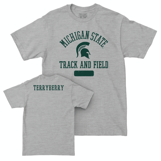 MSU Men's Track & Field Sport Grey Varsity Tee  - Dylan Terryberry