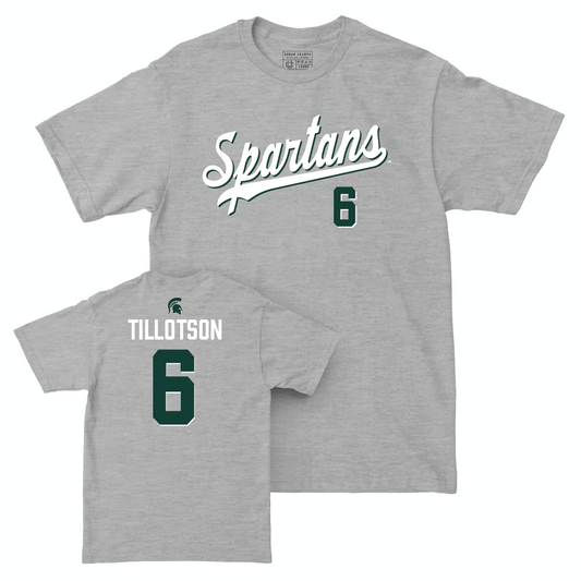 MSU Women's Soccer Sport Grey Script Tee  - Remini Tillotson