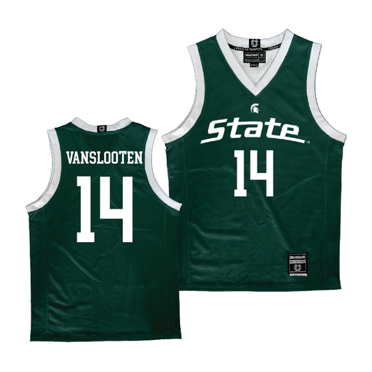 Green Women's Basketball Michigan State Jersey  - Grace VanSlooten