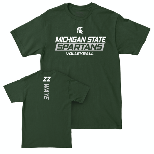 MSU Women's Volleyball Green Rush Tee  - Carmen Waye