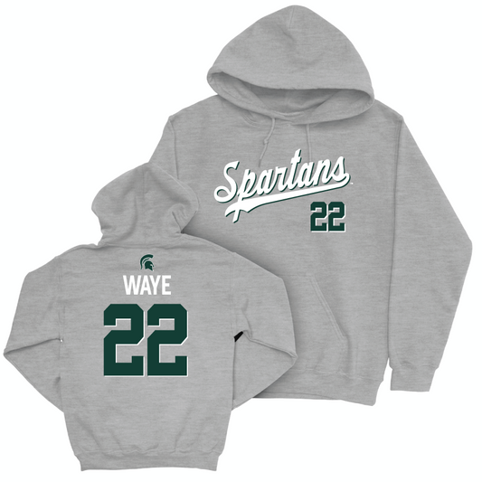 MSU Women's Volleyball Sport Grey Script Hoodie  - Carmen Waye