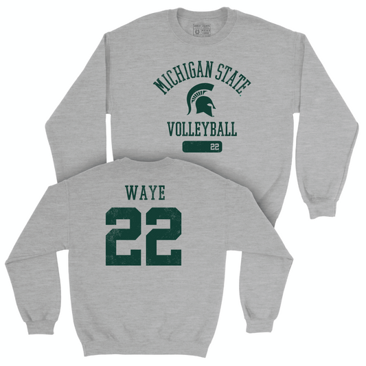 MSU Women's Volleyball Sport Grey Varsity Crew  - Carmen Waye