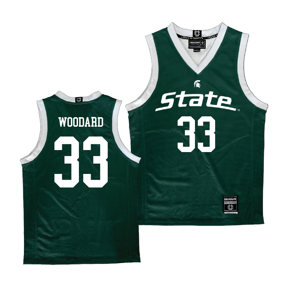 Green Women's Basketball Michigan State Jersey  - Juliann Woodard