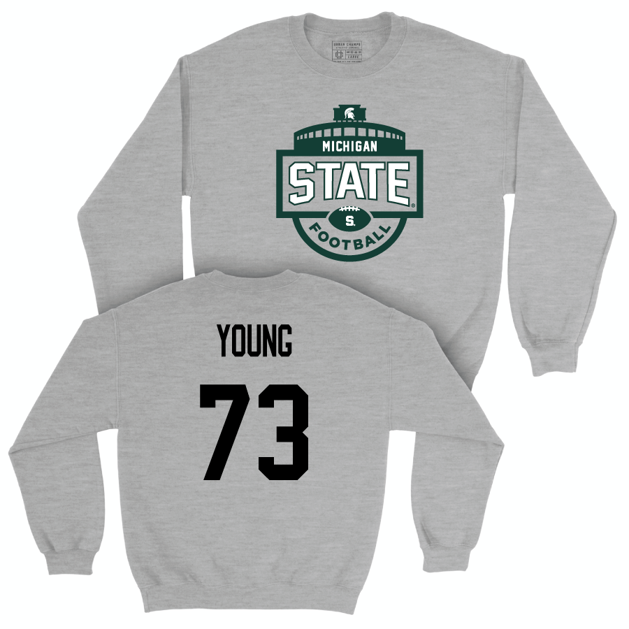 Sport Grey Football Stadium Crewneck  - Rustin Young