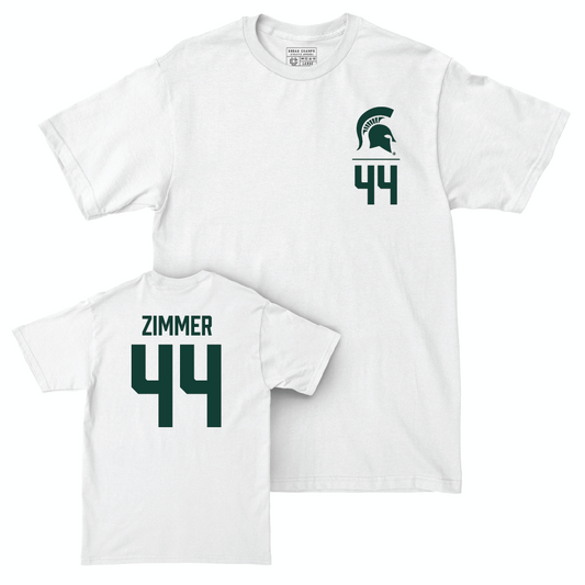 MSU Baseball White Logo Comfort Colors Tee  - Ryan Zimmer