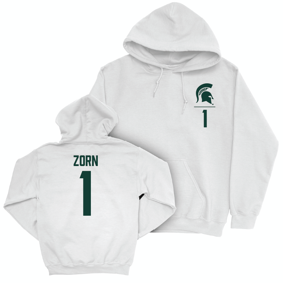 MSU Women's Soccer White Logo Hoodie  - Kennedy Zorn