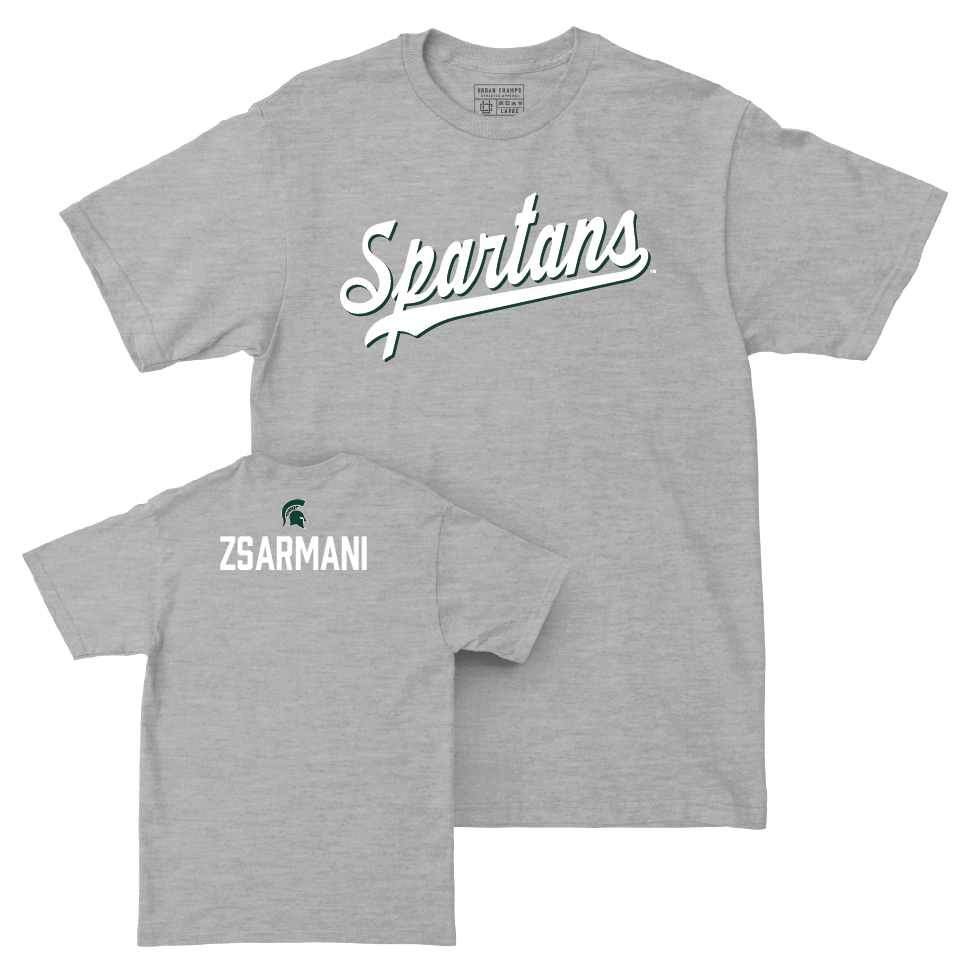 MSU Women's Gymnastics Sport Grey Script Tee  - Olivia Zsarmani