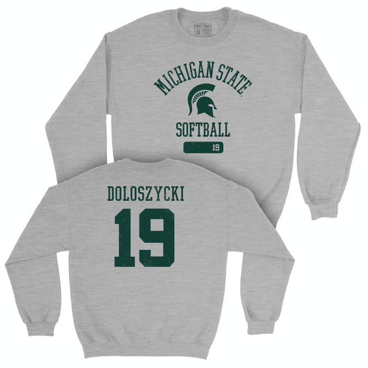 MSU Softball Sport Grey Varsity Crew  - Sydney Doloszycki