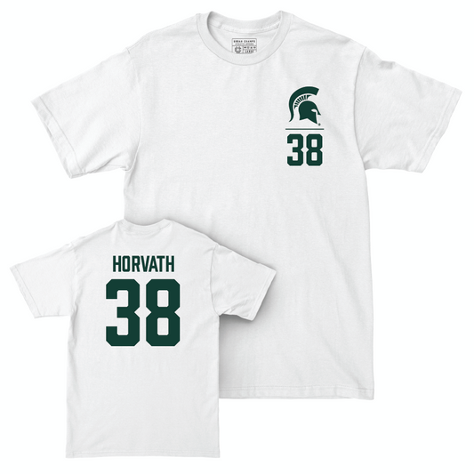 MSU Baseball White Logo Comfort Colors Tee  - Tyler Horvath