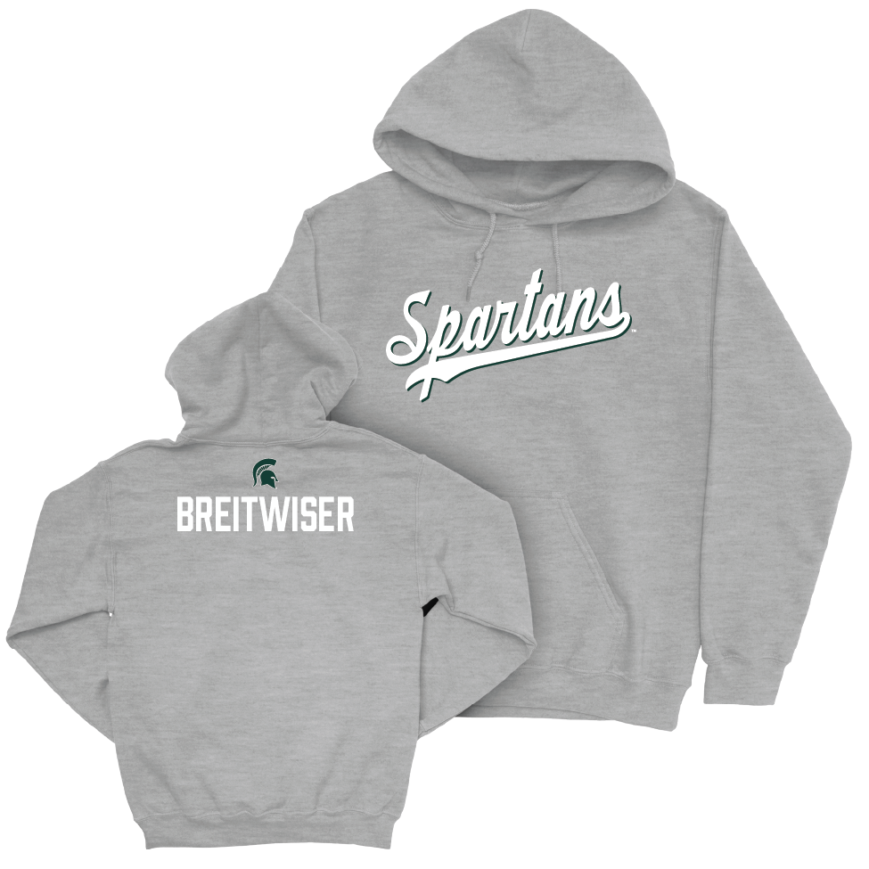 MSU Women's Track & Field Sport Grey Script Hoodie  - Savannah Breitwiser