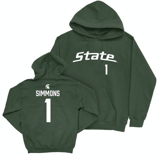 MSU Women's Basketball Green Sideline Hoodie  - Jaddan Simmons