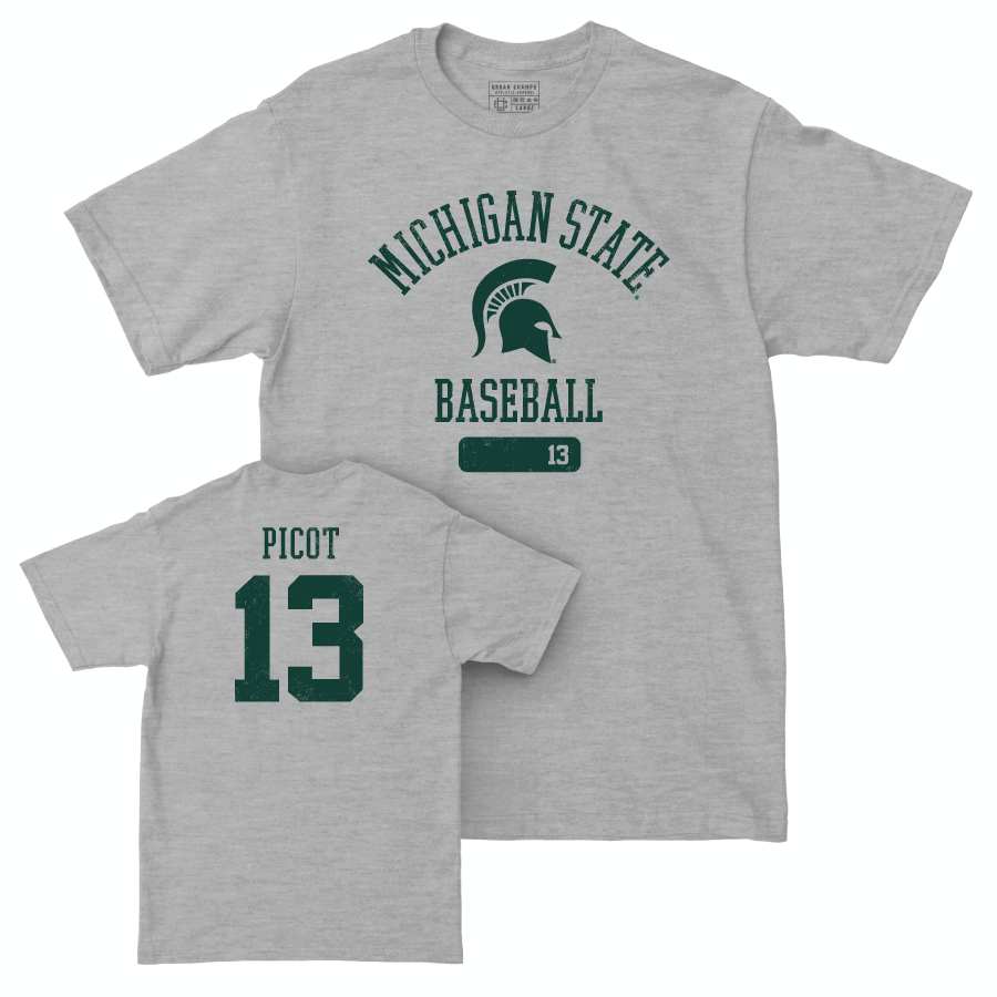 MSU Baseball Sport Grey Varsity Tee  - Parker Picot