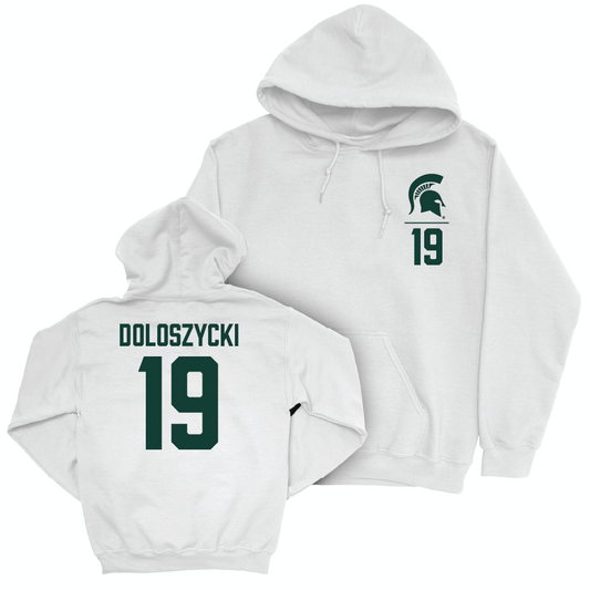 MSU Softball White Logo Hoodie  - Sydney Doloszycki