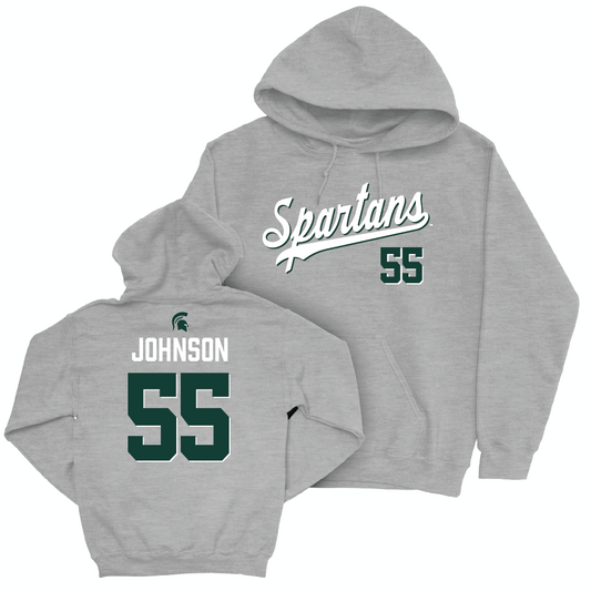 MSU Football Sport Grey Script Hoodie  - Rakeem Johnson