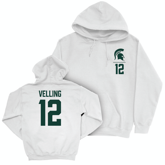 MSU Football White Logo Hoodie  - Jack Velling