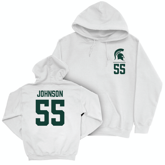 MSU Football White Logo Hoodie  - Rakeem Johnson