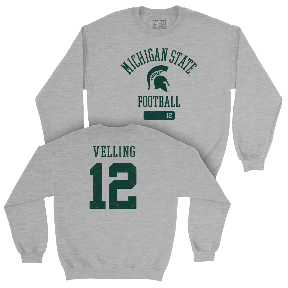 MSU Football Sport Grey Varsity Crew  - Jack Velling