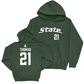 MSU Baseball Green Sideline Hoodie  - Khamaree Thomas