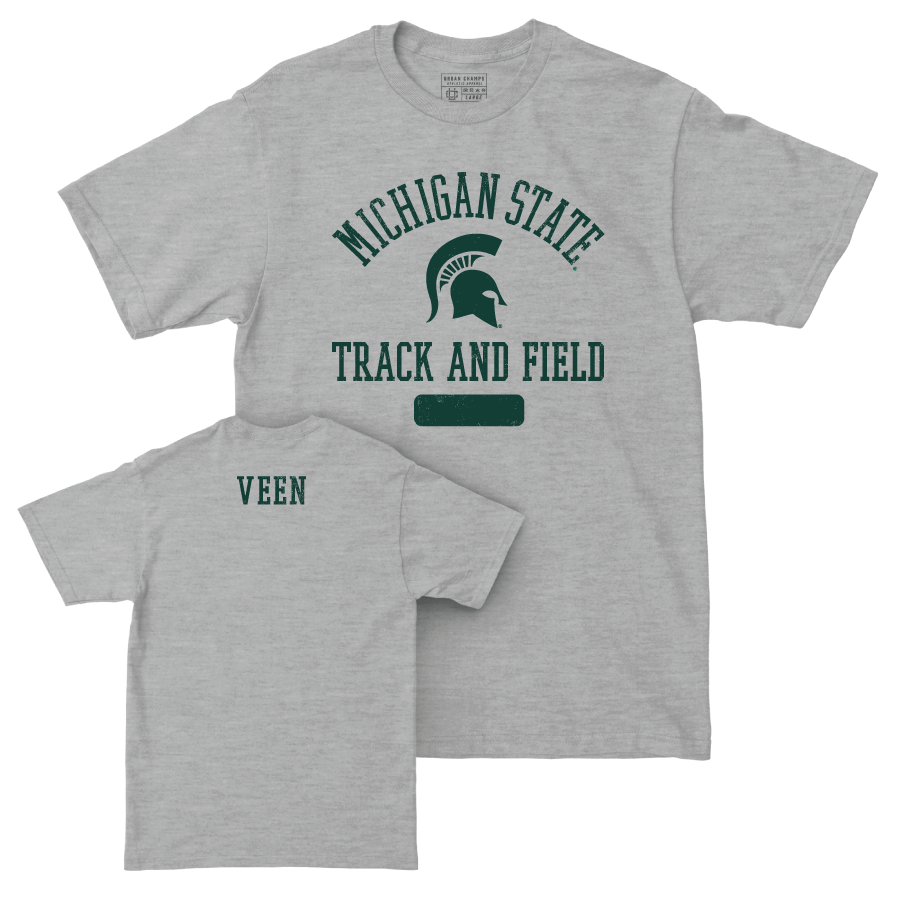 MSU Women's Track & Field Sport Grey Varsity Tee  - Makenna Veen