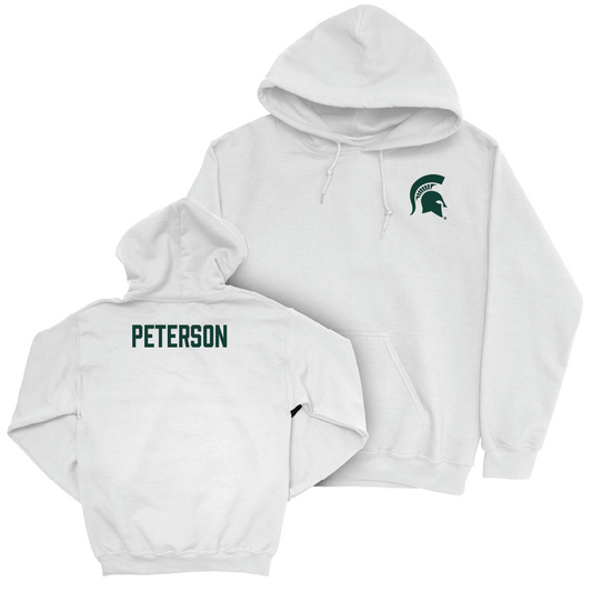 MSU Women's Rowing White Logo Hoodie  - Taylor Peterson