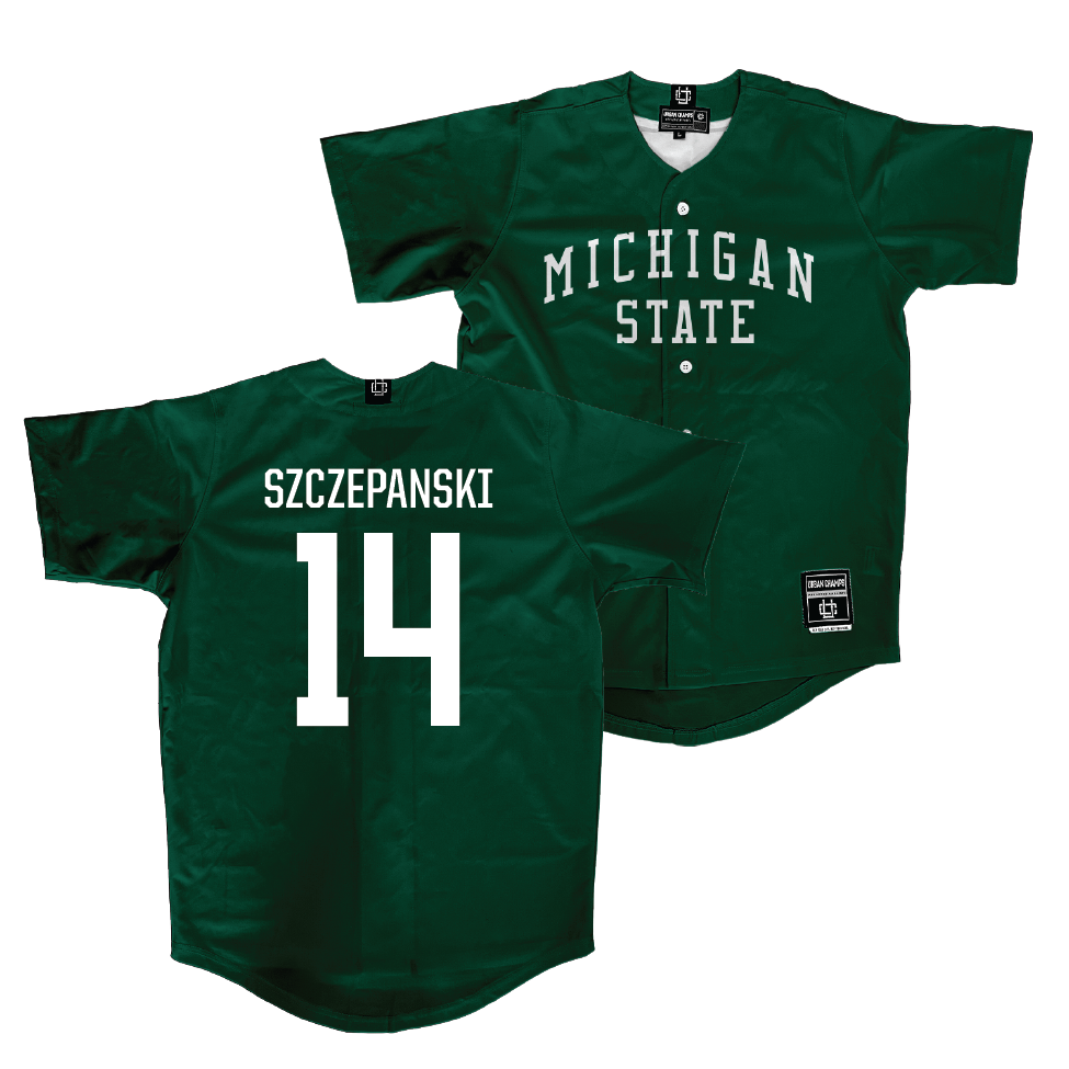 Michigan State Baseball Green Jersey    - Tommy Szczepanski