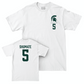 MSU Women's Basketball White Logo Comfort Colors Tee  - Emma Shumate