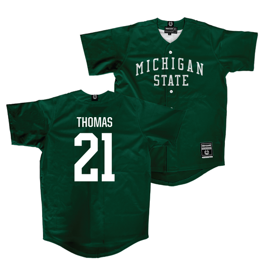 Michigan State Baseball Green Jersey    - Khamaree Thomas