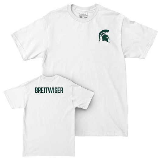 MSU Women's Track & Field White Logo Comfort Colors Tee  - Savannah Breitwiser