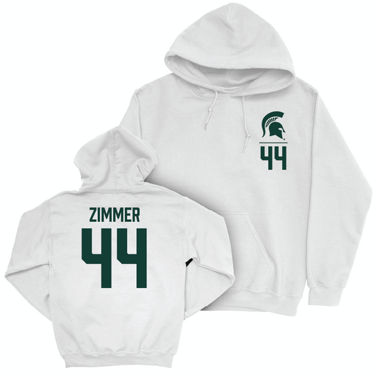 MSU Baseball White Logo Hoodie  - Ryan Zimmer