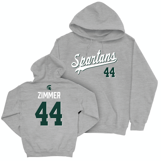 MSU Baseball Sport Grey Script Hoodie  - Ryan Zimmer