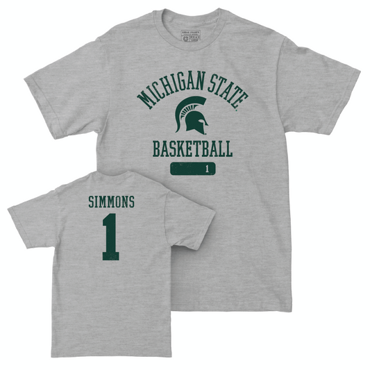 MSU Women's Basketball Sport Grey Varsity Tee  - Jaddan Simmons