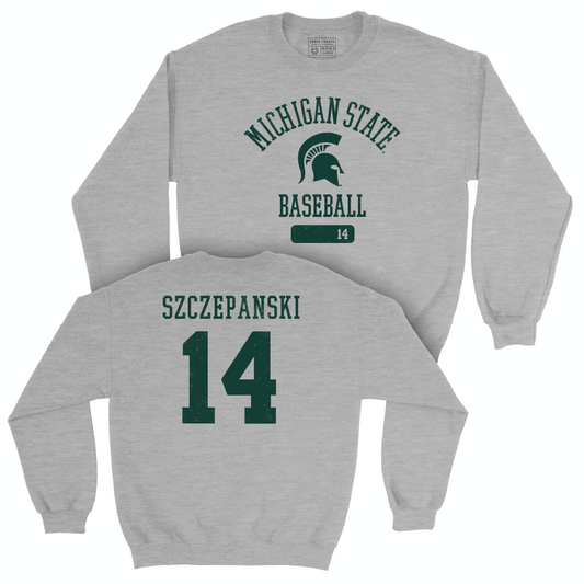 MSU Baseball Sport Grey Varsity Crew  - Tommy Szczepanski