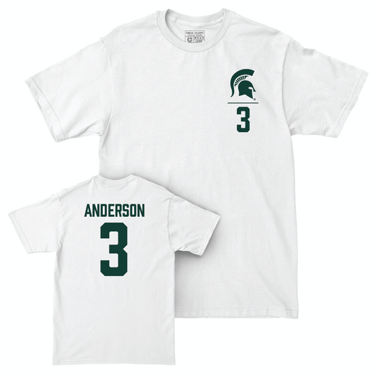 MSU Women's Volleyball White Logo Comfort Colors Tee  - Akasha Anderson